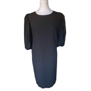 Preston & York Black 3/4 Sleeve Shift Dress Size 12